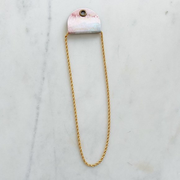 ✨sold✨ anthropologie • serefina 14k gold plated braided chain necklace - Picture 5 of 6